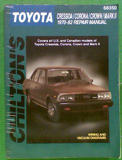 Toyota Cressida/Corona/Crown/Mark II, 1970-82 Repair Manual