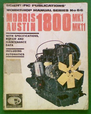 Morris/Austin 1800 Workshop Manual Series 66