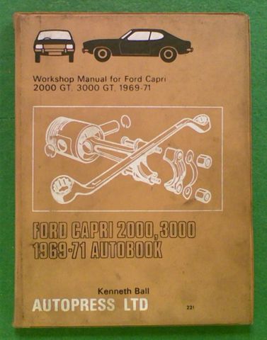 Ford Capri  1969 - 71 Workshop Manual