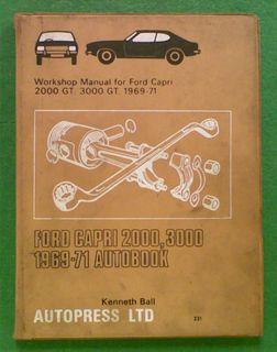 Ford Capri  1969 - 71 Workshop Manual