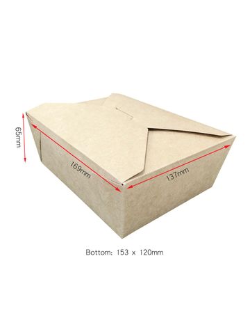 Kraft Takeaway Box- 1400ml