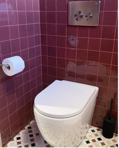 Seima Arko Floor Mount Toilet Suite in White Gloss with a slim soft-close seat