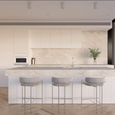 77 Jefferson interior &mdash; bathroom and kitchen fittings supplied by Builders World