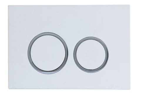 R&T Push Plate Round Button WHITE