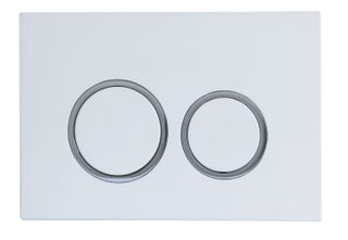 R&T Push Plate Round Button WHITE