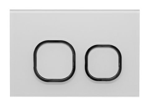 R&T Push Plate WHITE GLASS