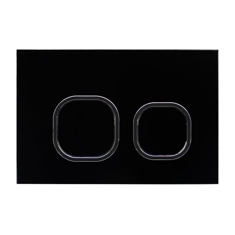 R&T Push Plate BLACK GLASS