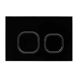 R&T Push Plate BLACK GLASS