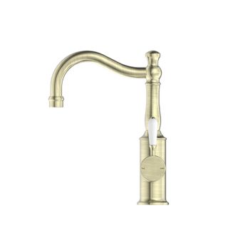 York Basin Mixer Hook Spt  w/Wht Porc Lv