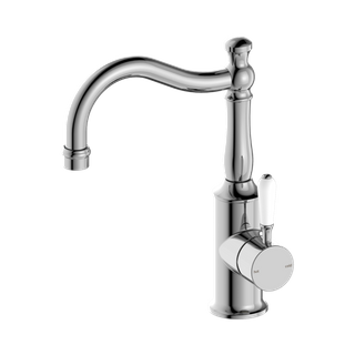 York Basin Mixer Hook Spt  w/Wht Porc Lv