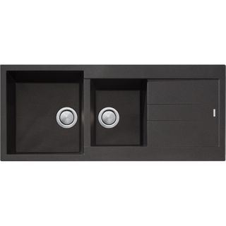 ST-BL1510 SAN-BLACK 1&3/4 Bowl & Drainer