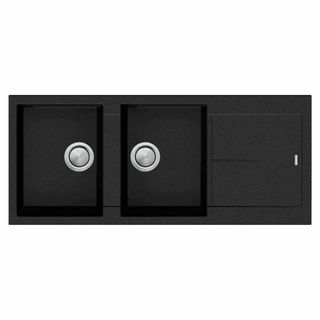 Santorini Black Double with Drainer