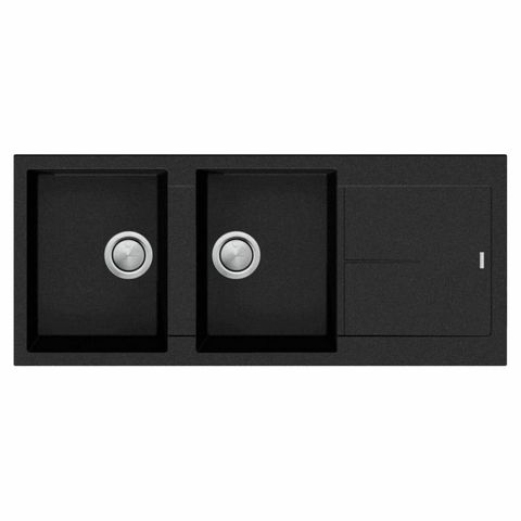 Santorini Black Double with Drainer