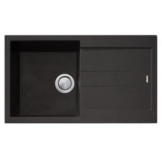 ST-BL1520 SAN-BLACK Sgl Bowl & Drainer