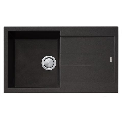 ST-BL1520 SAN-BLACK Sgl Bowl & Drainer