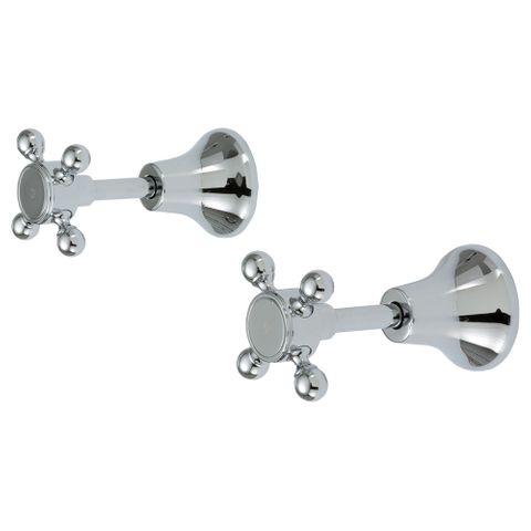 Lillian Wall Top Assemblies (Pair) Chrome
