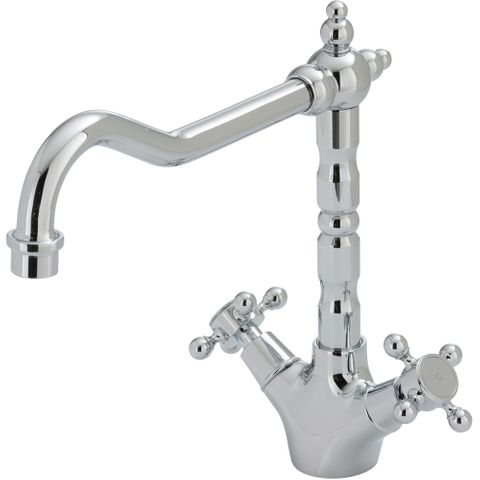 Lillian Shepherds Crook Kitchen Sink Mixer Chrome