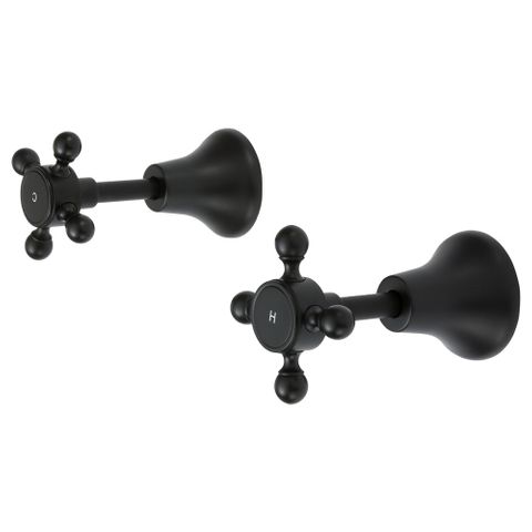 Lillian Wall Top Assemblies (Pair) Matte Black
