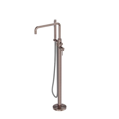 Zen SS316L Floor Bath Mixer w/Outdr Hose