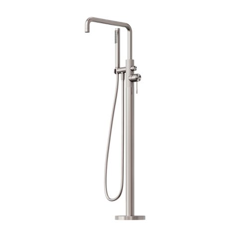 Opal Floor Bath Mixer w/Hand Shwr BN