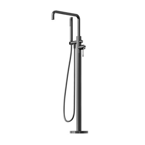 Opal Floor Bath Mixer w/Hand Shwr GR