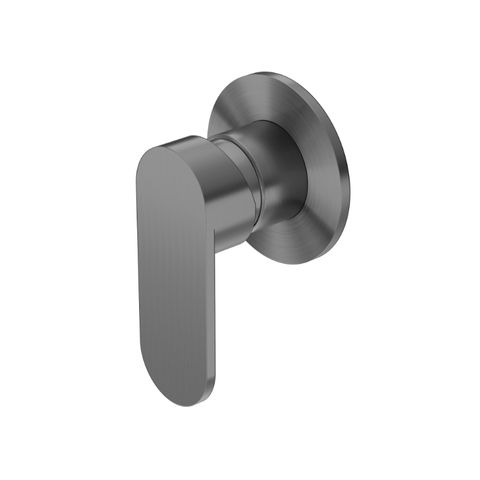 Ecco Shwr Mixer 80 Rnd Plate Gum Metal