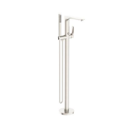 Bianca Floor Bath Mixer w/Hand Shwr BN