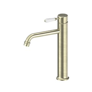 York Str Tall Basin Mixer w/Wht Porc Lvr