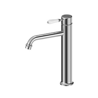 York Str Tall Basin Mixer w/Wht Porc Lvr