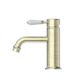 York Str Basin Mixer w/Wht Porc Lvr  AB