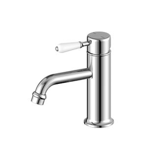 York Str Basin Mixer w/Wht Porc Lvr  CH