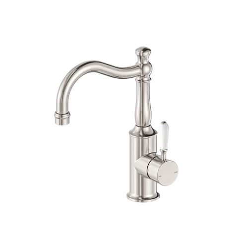 York Basin Mixer Hook Spt  w/Wht Porc Lv
