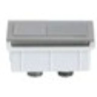 TS022 BW Flush Button Square Brushed Nic