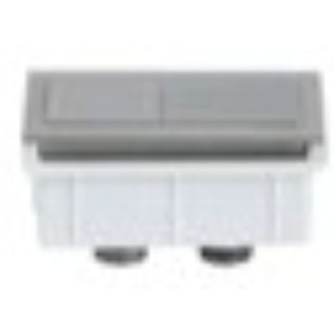 TS022 BW Flush Button Square Brushed Nic