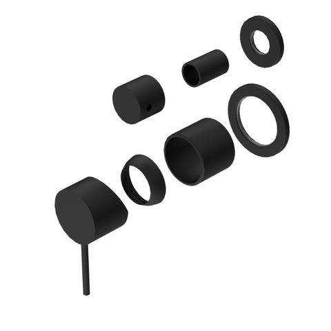 Mecca Shwr Mixer w/Div S/Plate TRIM MB