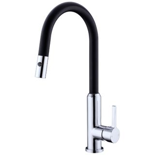 Pearl Pull Out Sink Mixer With Vegie Spray Function Matte Black
