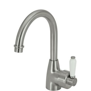 Eleanor Gooseneck Basin Mixer Brushed Nickel/Ceramic