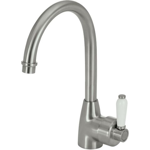 Eleanor Gooseneck Kitchen Mixer Brushed Nickel/Ceramic