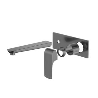 Elgin Wall Basin Mixer TRIM Gun Metal