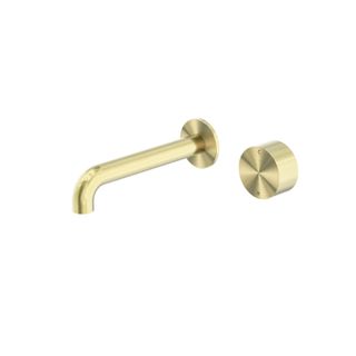 Kara Progressive Wall Basin/Bath Set 185mm Brushed Gold