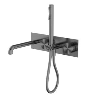 Kara Progressive Shower System With Spout 250mm Gun Metal