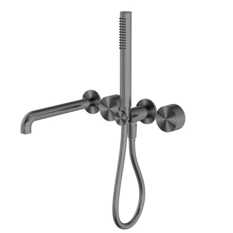 Kara Progressive Shower System Separate Plate With Spout 230mm Gun Metal