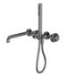 Kara Progressive Shower System Separate Plate With Spout 230mm Gun Metal