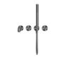 Kara Progressive Shower System Separate Plate With Spout 230mm Gun Metal