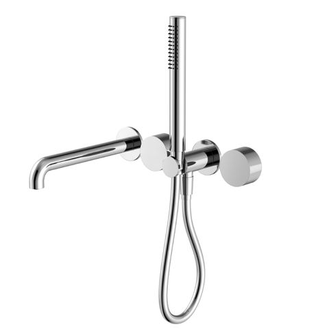 Kara Progressive Shower System Separate Plate With Spout 230mm Chrome