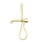Kara Progressive Shower System Separate Plate With Spout 250mm Brushed Gold