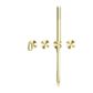Kara Progressive Shower System Separate Plate With Spout 250mm Brushed Gold
