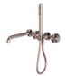Kara Progressive Shower System Separate Plate With Spout 250mm Brushed Bronze