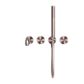 Kara Progressive Shower System Separate Plate With Spout 250mm Brushed Bronze