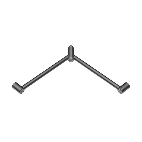 Mecca Care 32mm Wrap Around Corner Grab Rail 600X600mm Gun Metal